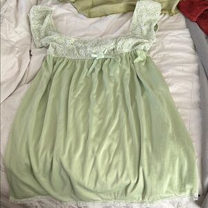 UNIF Light Green Lace Dress